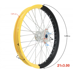 Front Wheel Yellow VOGE 300 Rally Front Wheel Yellow VOGE 300 Rally