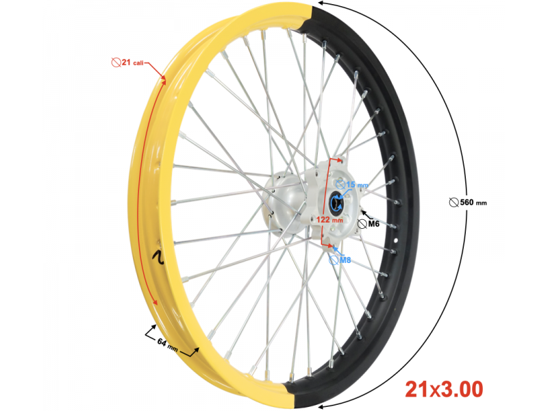 Front Wheel Yellow VOGE 300 Rally