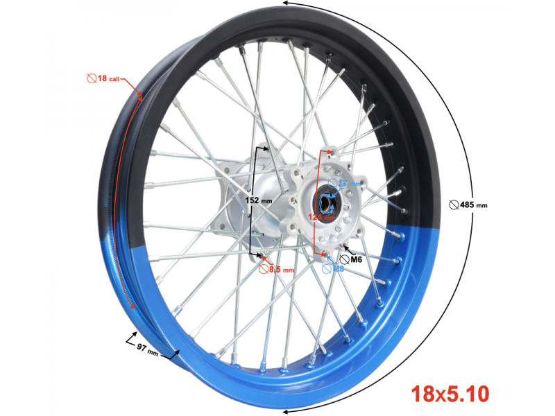Rear Wheel Blue VOGE 300 Rally