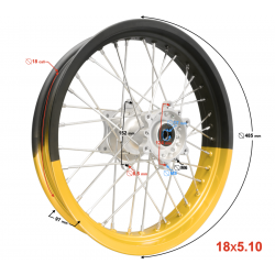 Rear Wheel Yellow VOGE 300 Rally