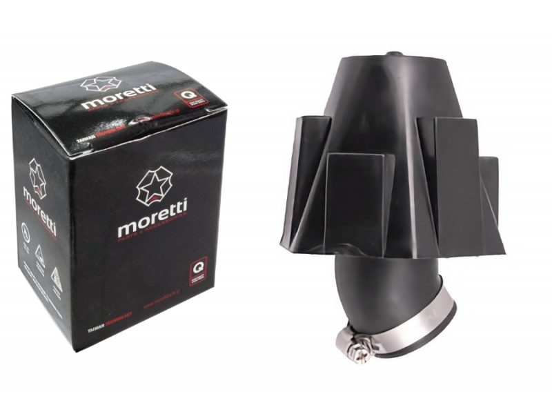 Cone air filter mounted - angled (45 °) 38mm