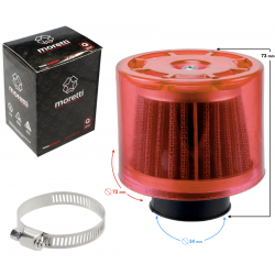 Red cone air filter with 34mm cover