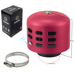 Cone air filter, red, diameter 34 mm Cone air filter, red, diameter 34 mm