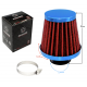 Cone air filter, silver, diameter 35mm