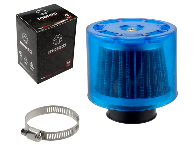 Cone air filter, blue, diameter 42 mm