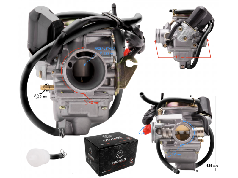 Carburetor GY6 and ATV 125cc 4T t.22 mm