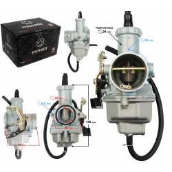 Carburetor Moretti PZ30, 250cc 4T, t.24 mm, suction lever