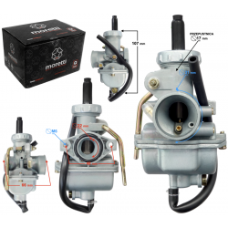 Carburetor Moretti PZ22, 125cc 4T, t.17mm, suction lever
