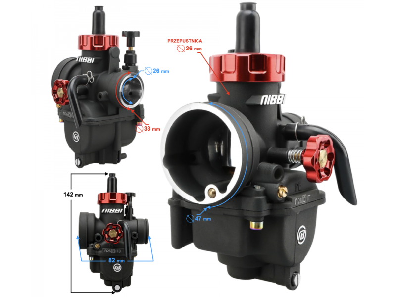 Carburetor NIBBI PE26 26mm Racing variant 2