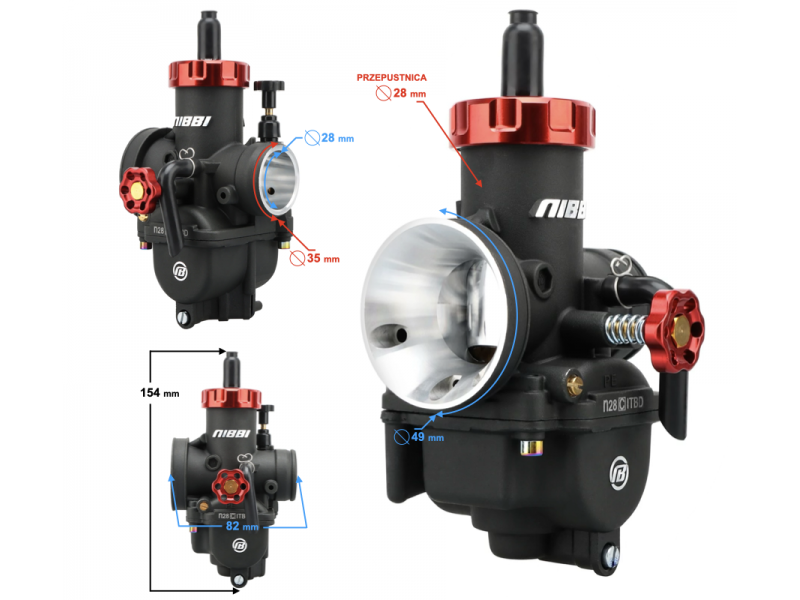 Carburetor NIBBI PE28 28mm Racing variant 2