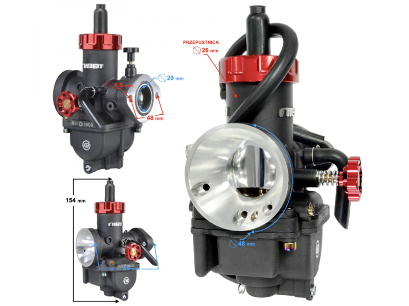 Carburetor NIBBI PE26 26mm Racing