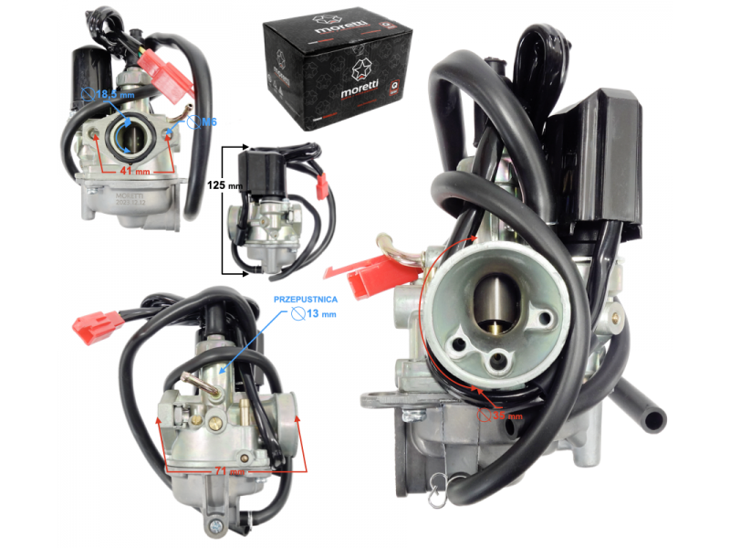 Carburetor Moretti Honda Dio, 50cc 2T, t.13mm, electric suction