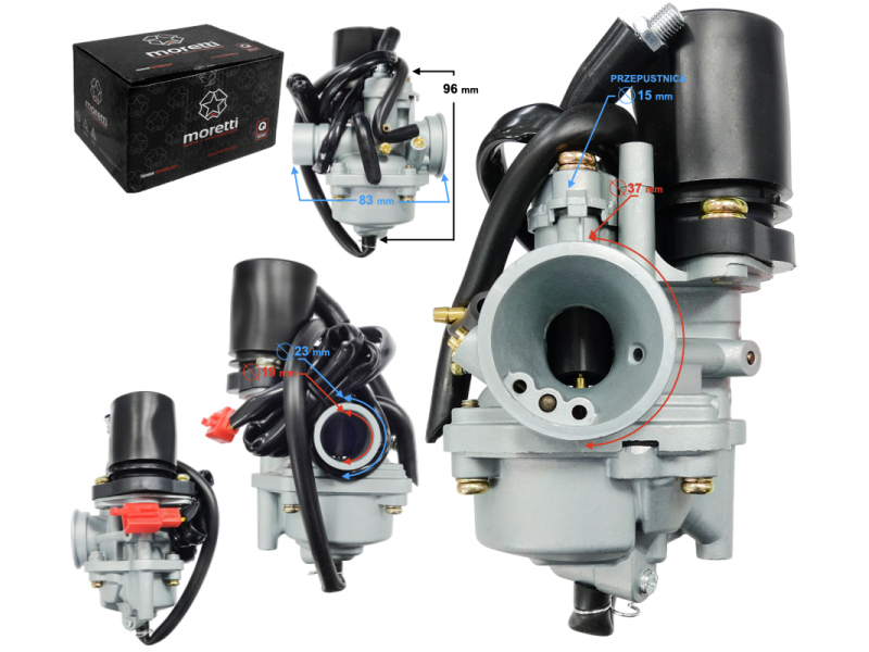 JOG carburetor, 50cc 2T, t.15mm, electric suction