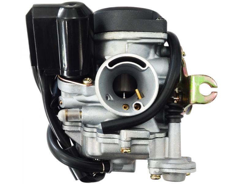Carburetor Moretti GY6, 50cc 4T, t.18 mm, automatic suction, plastic cover