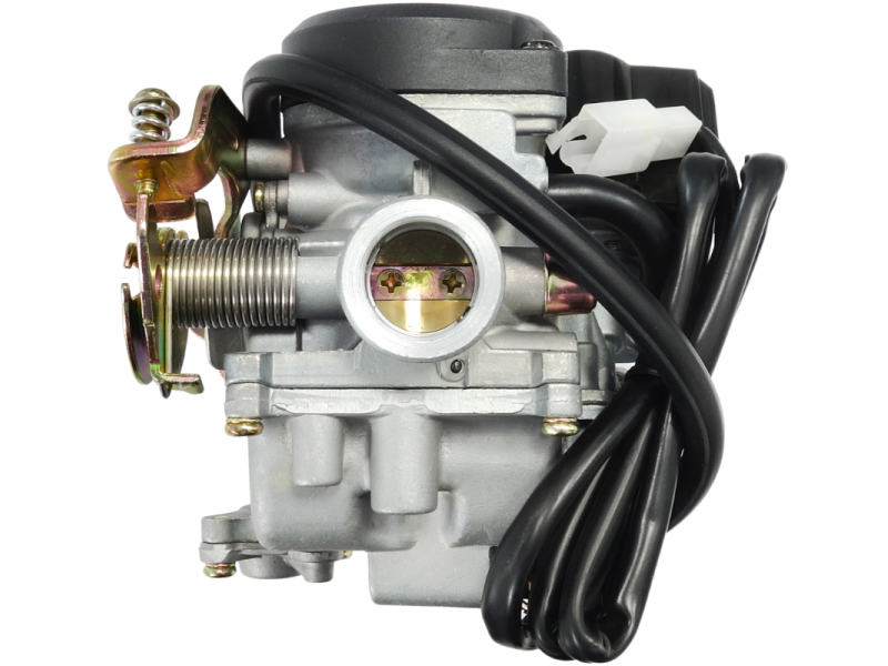 Carburetor Moretti GY6, 50cc 4T, t.18 mm, automatic suction, plastic cover