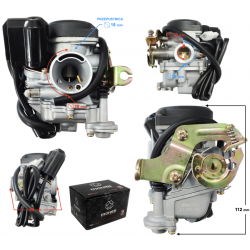 Carburetor Moretti GY6, 50cc 4T, t.18 mm, automatic suction, plastic cover