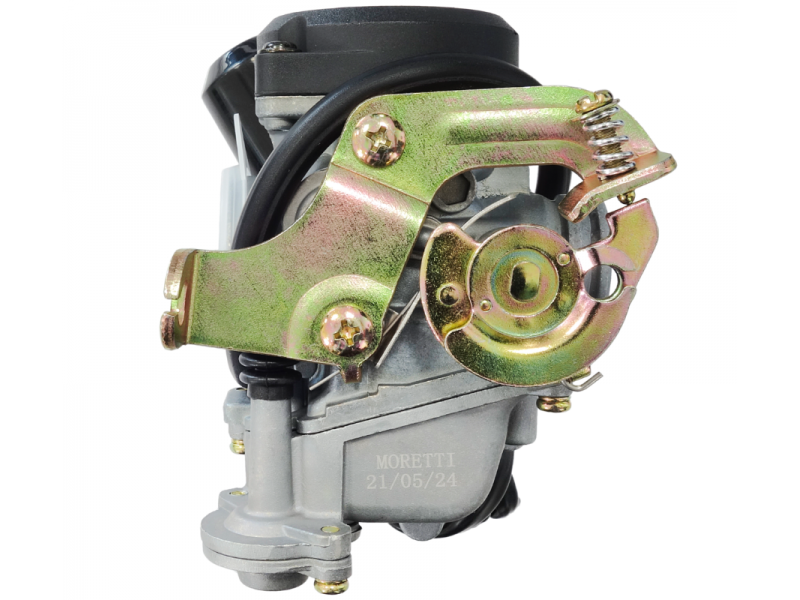 Carburetor Moretti GY6, 50cc 4T, t.18 mm, automatic suction, plastic cover