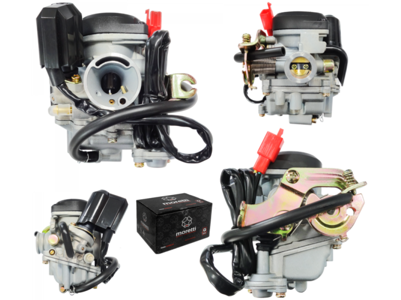 Carburetor Moretti GY6, 50cc 4T, t.16 mm, automatic suction, plastic cover