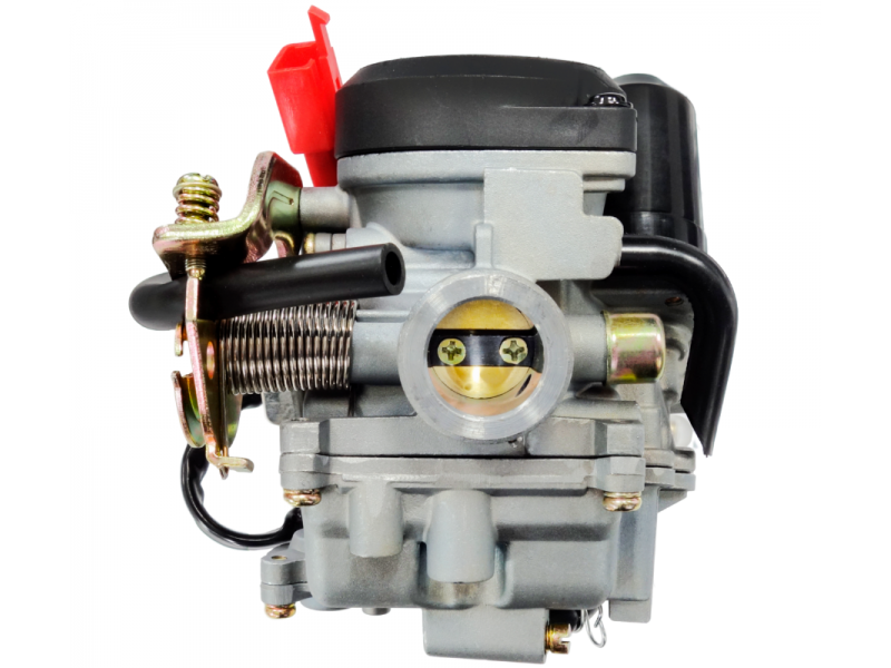 Carburetor Moretti GY6, 50cc 4T, t.16 mm, automatic suction, plastic cover