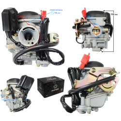 Carburetor Moretti GY6, 50cc 4T, t.16 mm, automatic suction, plastic cover Carburetor Moretti GY6, 50cc 4T, t.16 mm, automatic suction, plastic cover