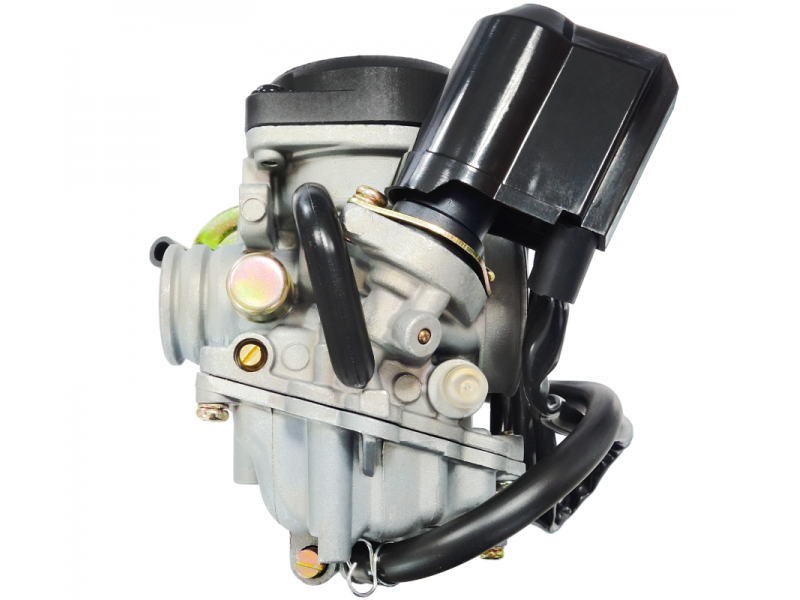 Carburetor Moretti GY6, 50cc 4T, t.16 mm, automatic suction, plastic cover