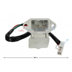 Electric scooter charging socket with a flap Electric scooter charging socket with a flap
