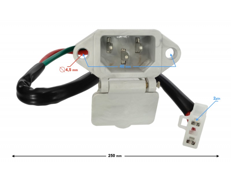 Electric scooter charging socket with a flap