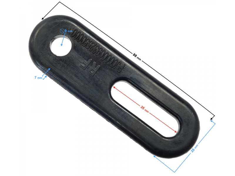 Rubber door rods passenger/driver HISUN Sector 550