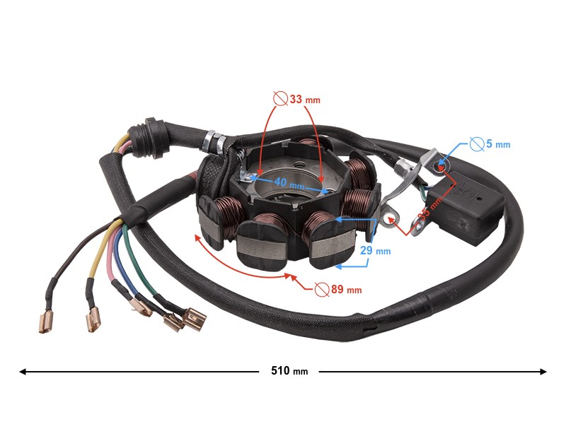 Ignition stator (magneto) for ATV 200