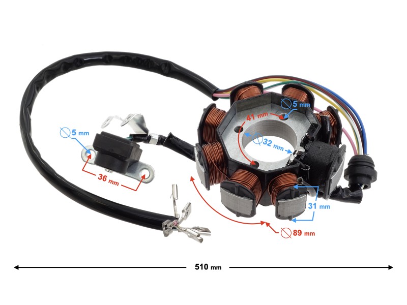 Ignition stator (magneto) for ATV Bashan 200/250
