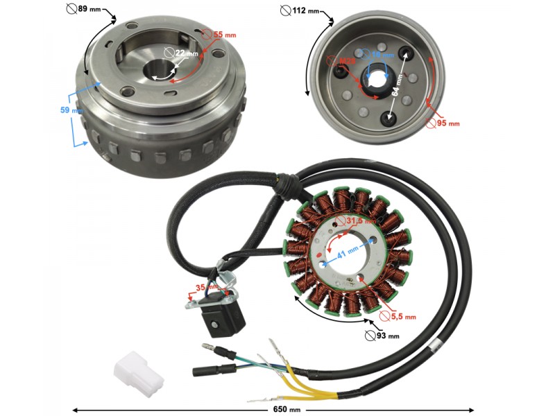 Igntion stator with magneto Hyper 125 E5