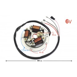 Ignition stator (magneto) for Simson 6V platynki