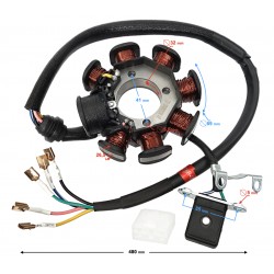 Ignition stator (magneto) for 150cc motorcycle with Moretti engine
