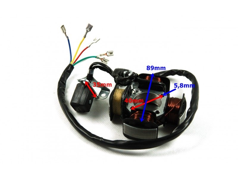 Ignition stator (magneto) for Zetka 50 moped