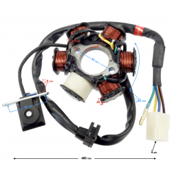 Magneto for Moretti Vertical Engine 162FMJ, 150cc 4T 5-speed manual