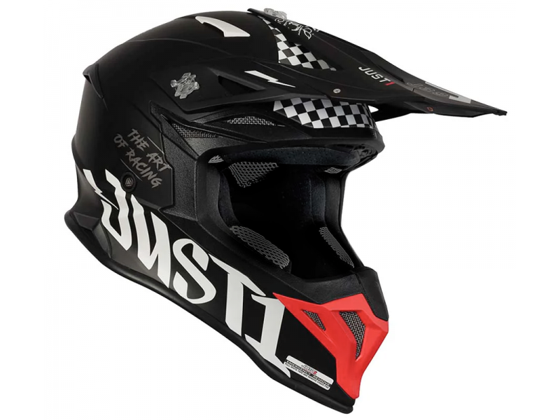 Helmet JUST1 J39 ROCK red white black matt L