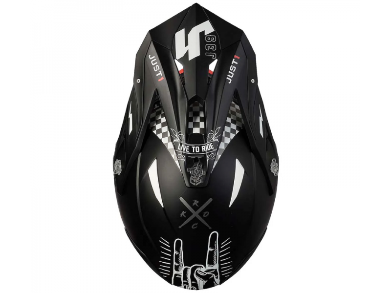 Helmet JUST1 J39 ROCK red white black matt L