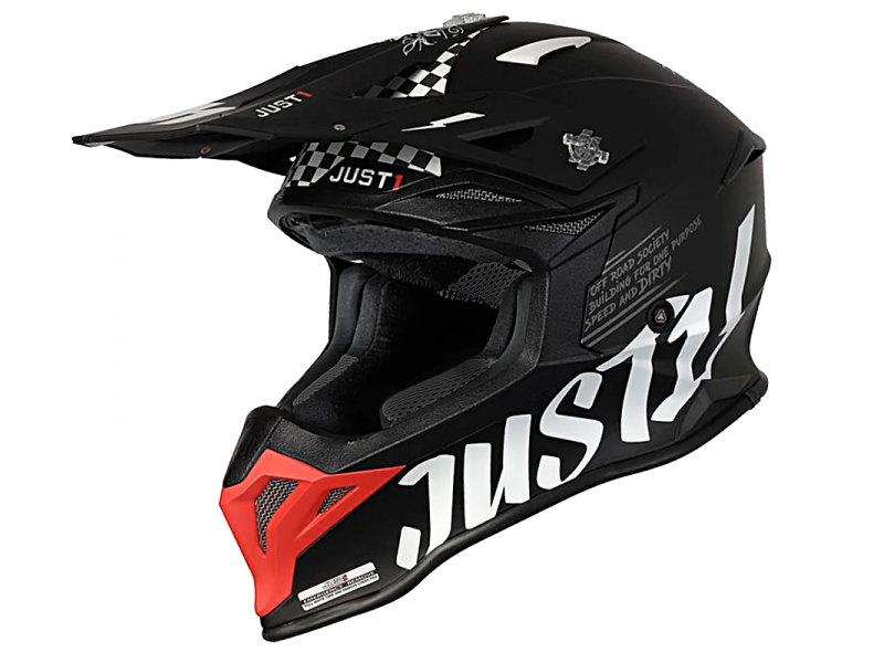 Helmet JUST1 J39 ROCK red white black matt L