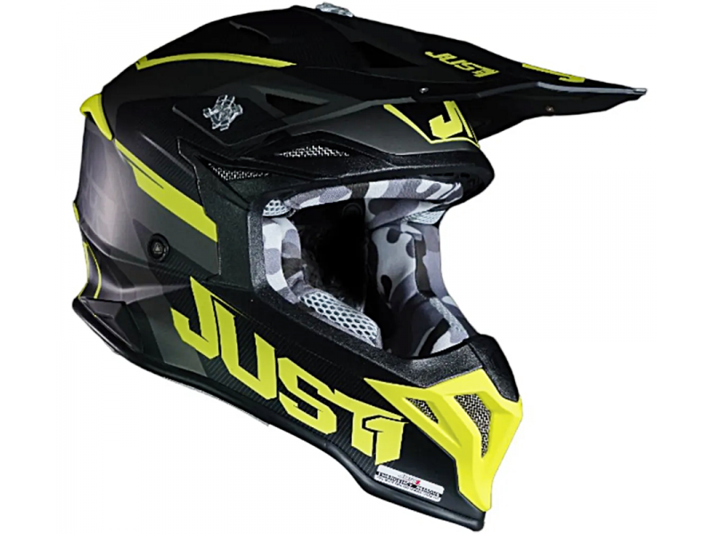 Helmet JUST1 J39 STARS black fluo yellow titanium matt S