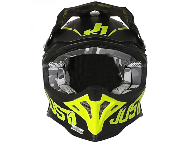 Helmet JUST1 J39 STARS black fluo yellow titanium matt S