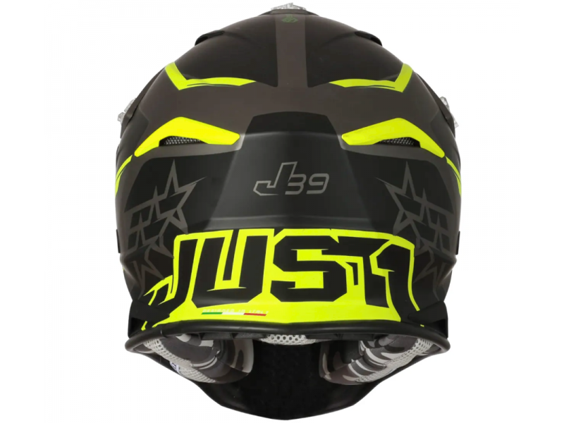 Helmet JUST1 J39 STARS black fluo yellow titanium matt XL