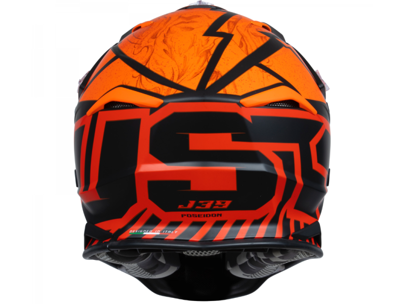 Helmet JUST1 J39 POSEIDON black orange red L