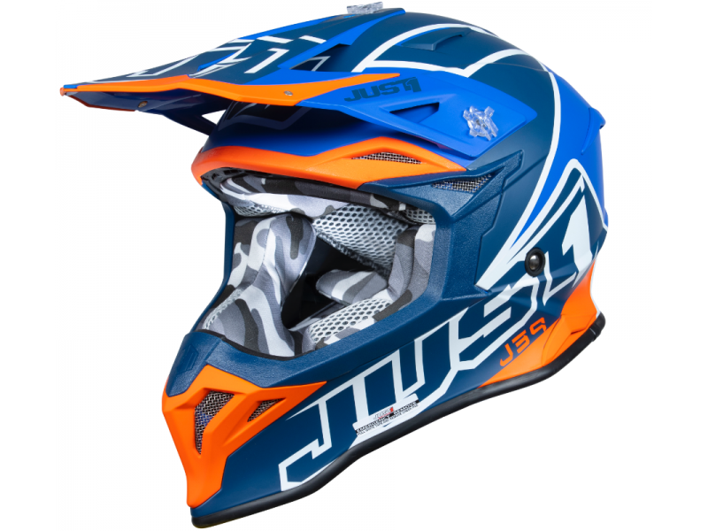 Helmet JUST1 J39 THRUSTER blue orange white matt M