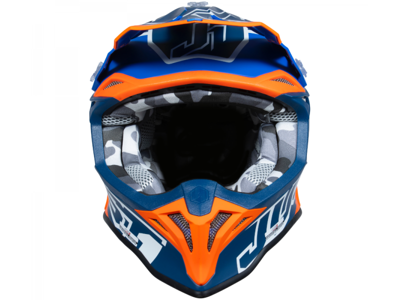 Helmet JUST1 J39 THRUSTER blue orange white matt L