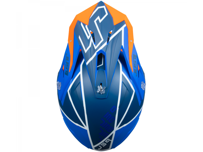 Helmet JUST1 J39 THRUSTER blue orange white matt L