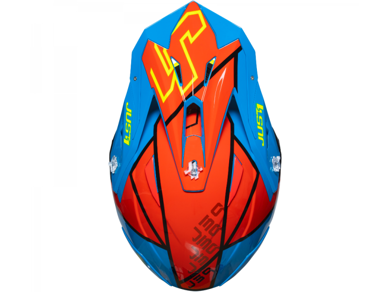 Helmet JUST1 J39 THRUSTER fluo yellow blue red black gloss M