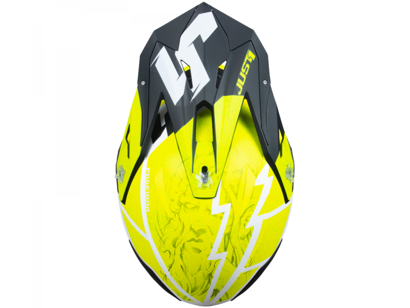 Helmet JUST1 J39 POSEIDON black fluo yellow white matt S