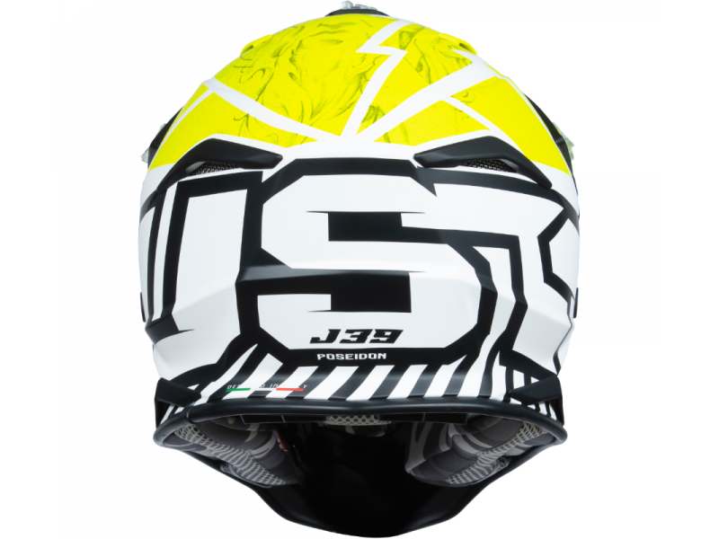 Helmet JUST1 J39 POSEIDON black fluo yellow white matt S