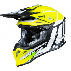Helmet JUST1 J39 POSEIDON black fluo yellow white matt L