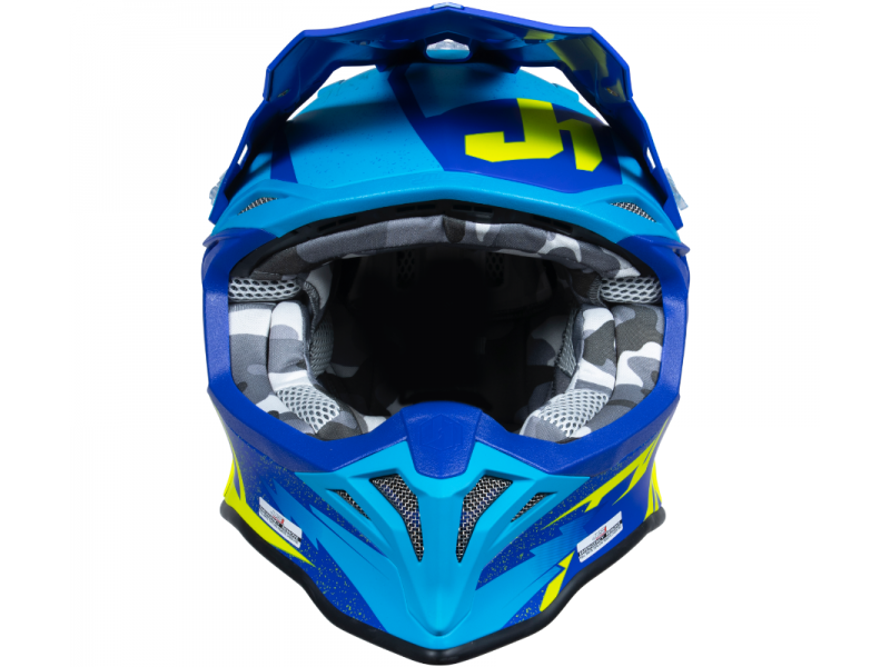 Helmet JUST1 J39 POSEIDON blue fluo yellow matt XS